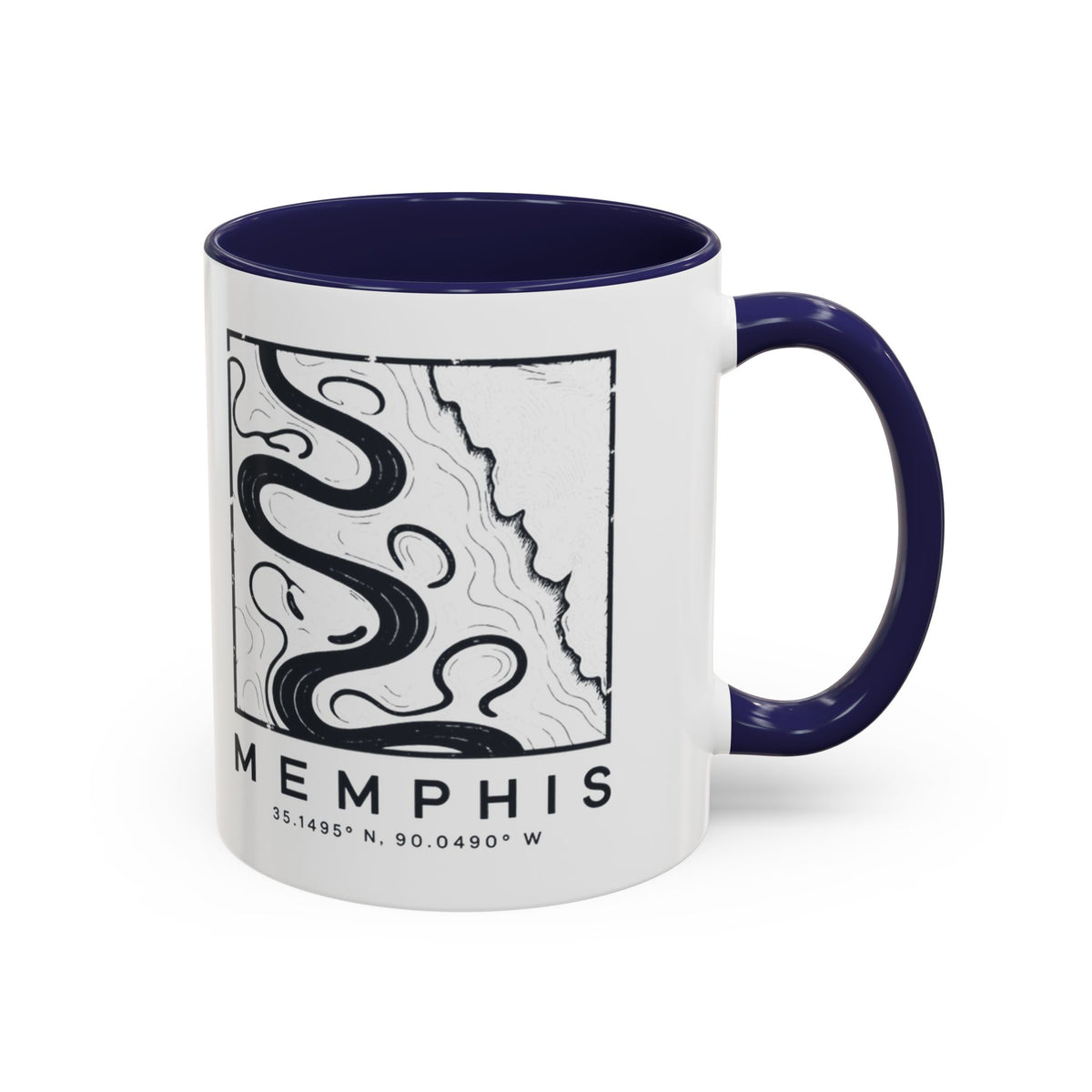 Memphis Topo Map Accent Mug