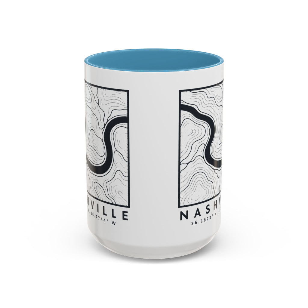 Nashville Topo Map Accent Mug