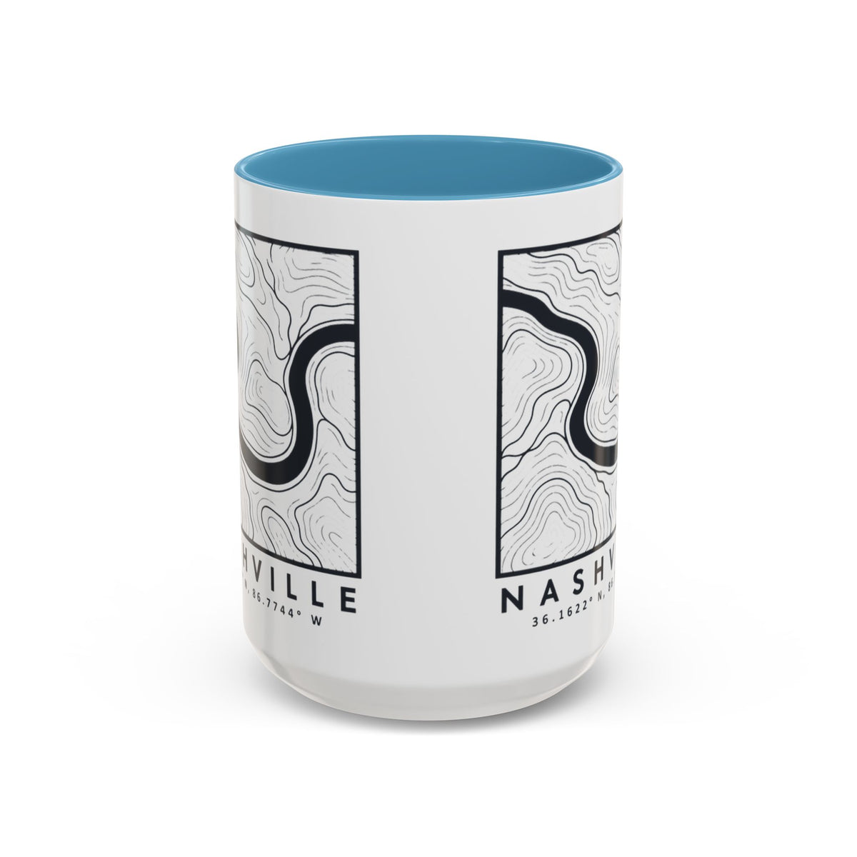 Nashville Topo Map Accent Mug