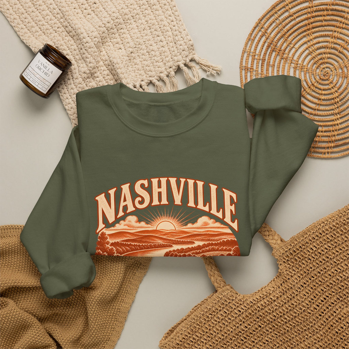 Nashville Engraved Valley Crewneck Sweatshirt