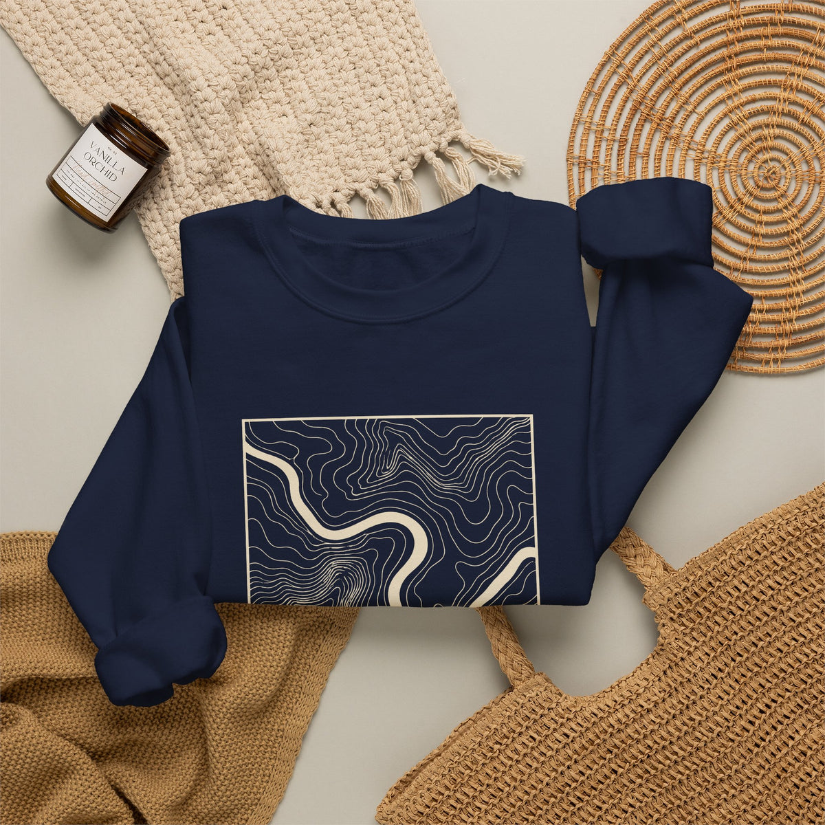 Chattanooga Topo Map Crewneck Sweatshirt