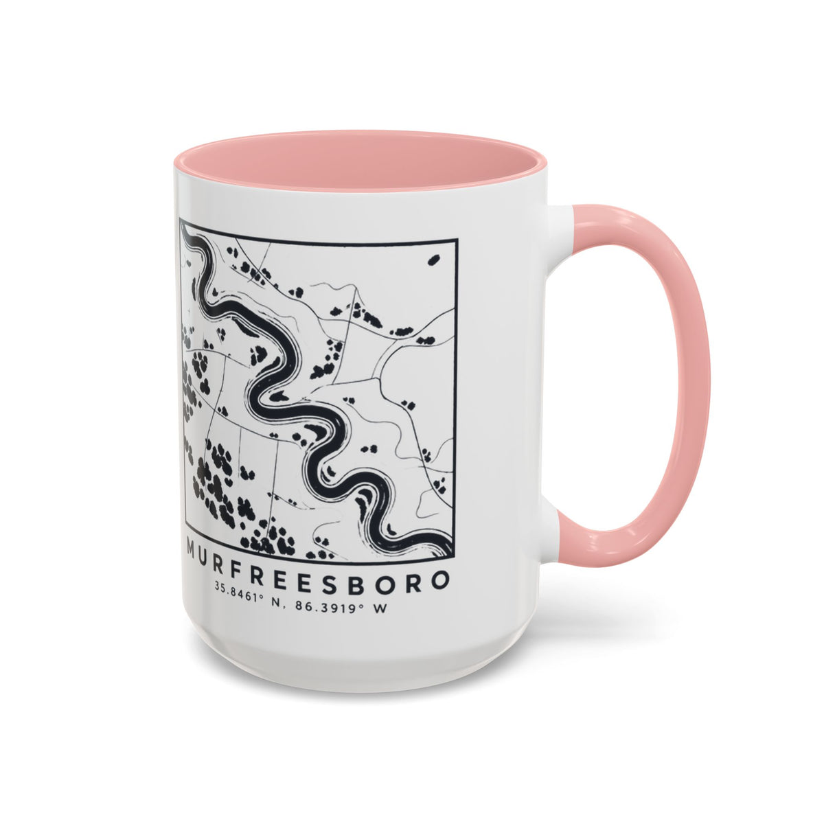 Murfreesboro Topo Map Accent Mug