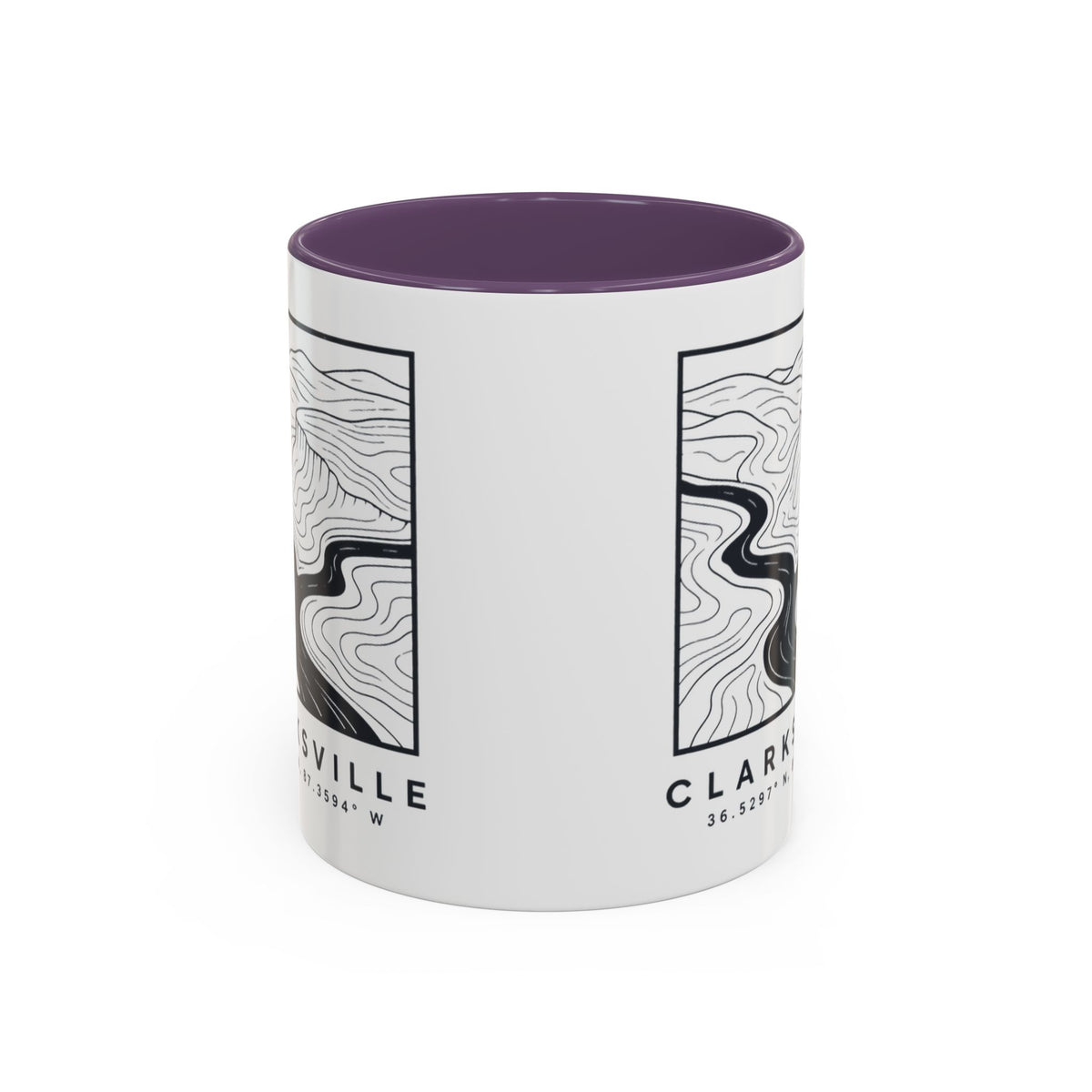 Clarksville Topo Map Accent Mug