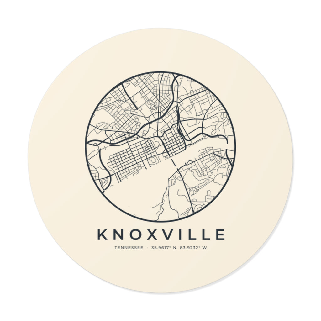 Knoxville Street Map Sticker