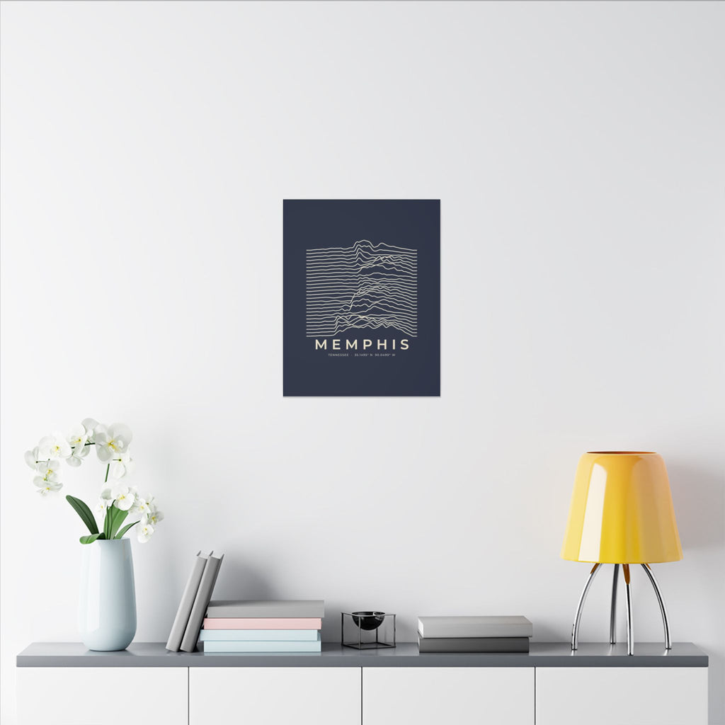 Memphis Ridgeline Canvas Print (Navy)