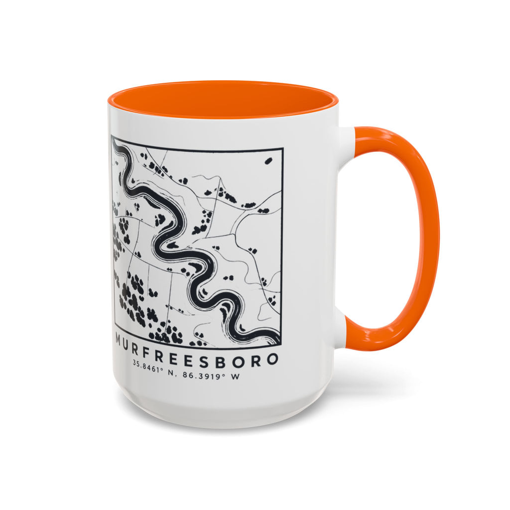 Murfreesboro Topo Map Accent Mug