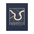 Knoxville Topo Map Canvas Print (Navy)