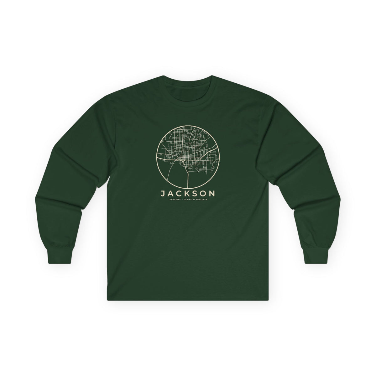 Jackson Street Map Long Sleeve T-Shirt