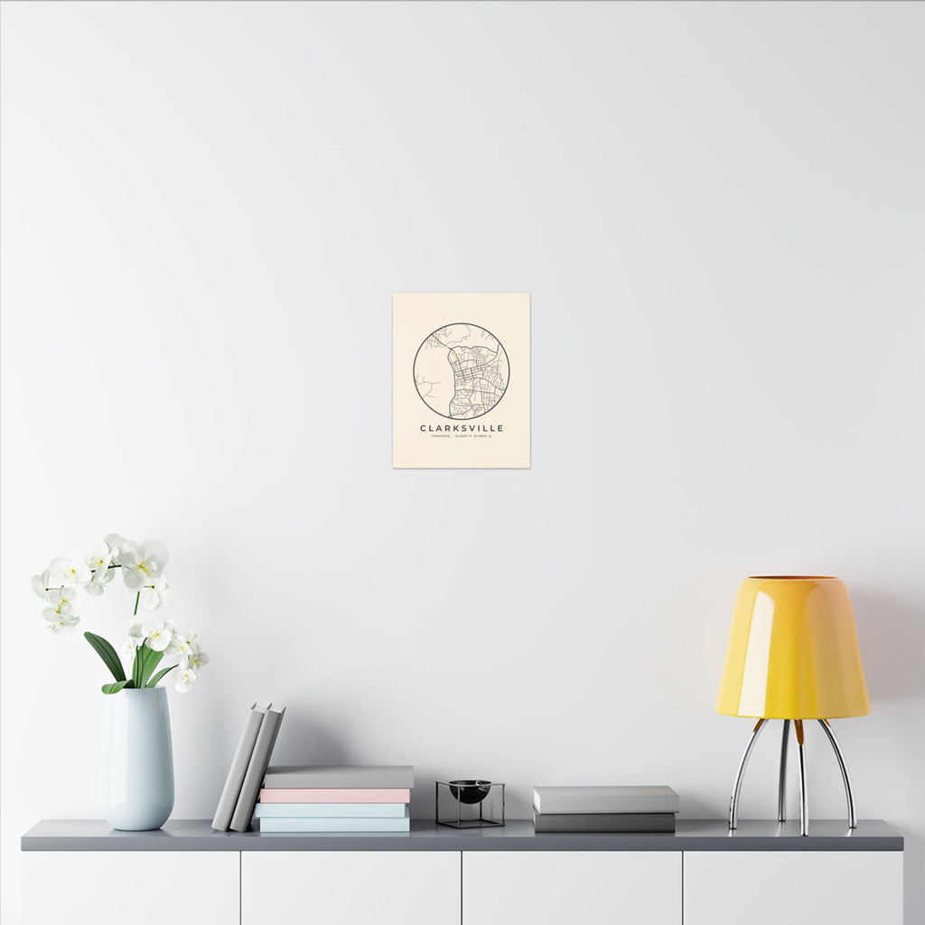 Clarksville Street Map Canvas Print
