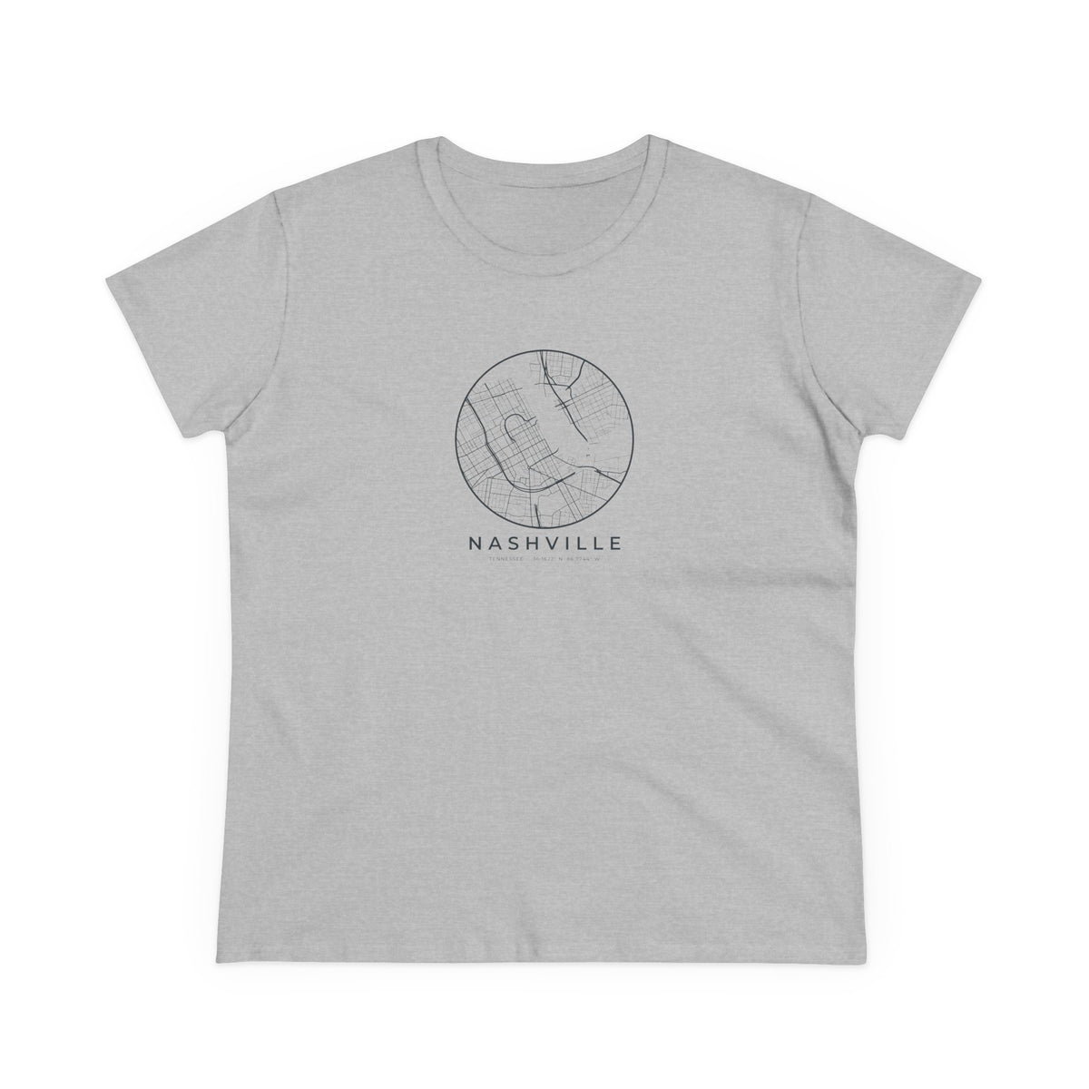 Nashville Street Map Women's T-Shirt