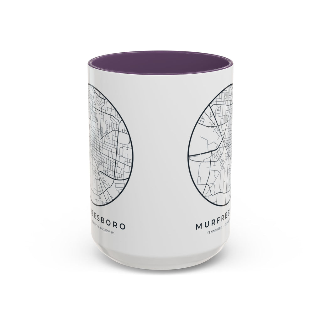Murfreesboro Street Map Accent Mug