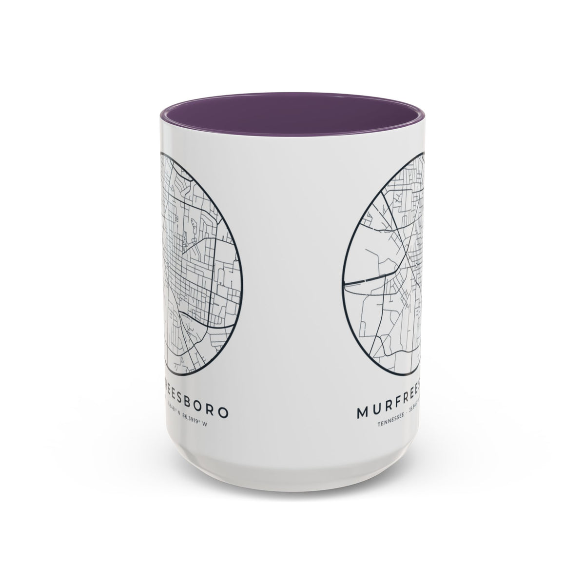 Murfreesboro Street Map Accent Mug