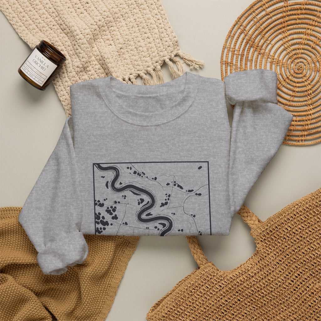 Murfreesboro Topo Map Crewneck Sweatshirt