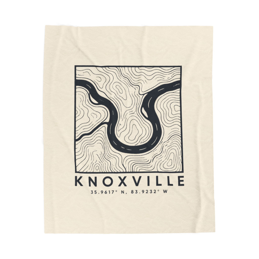 Knoxville Topo Map Blanket