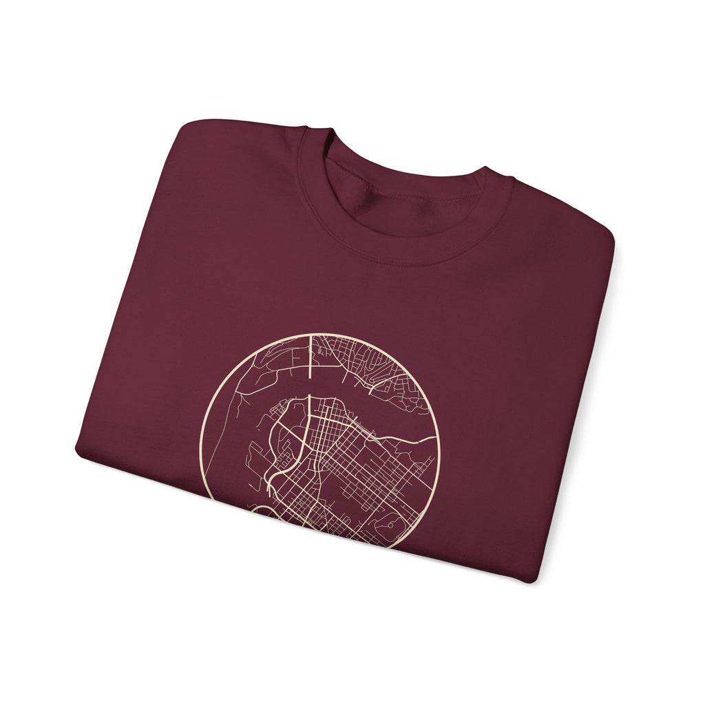 Chattanooga Street Map Crewneck Sweatshirt