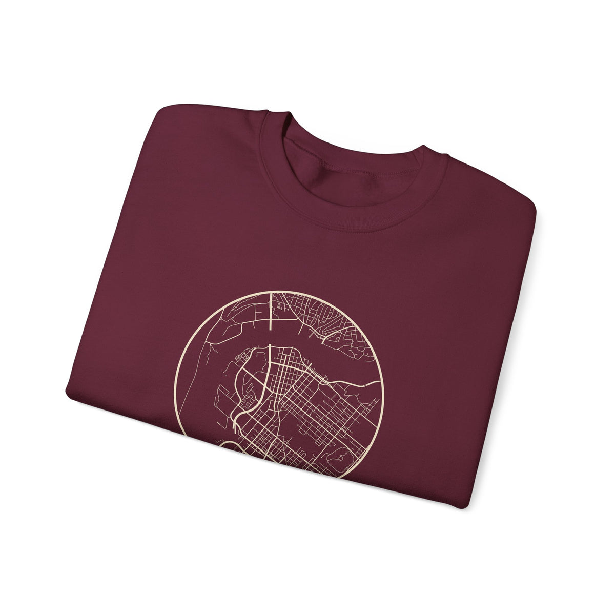 Chattanooga Street Map Crewneck Sweatshirt