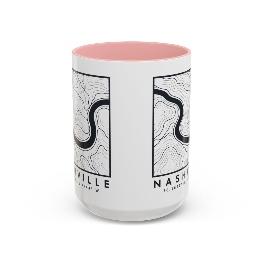 Nashville Topo Map Accent Mug