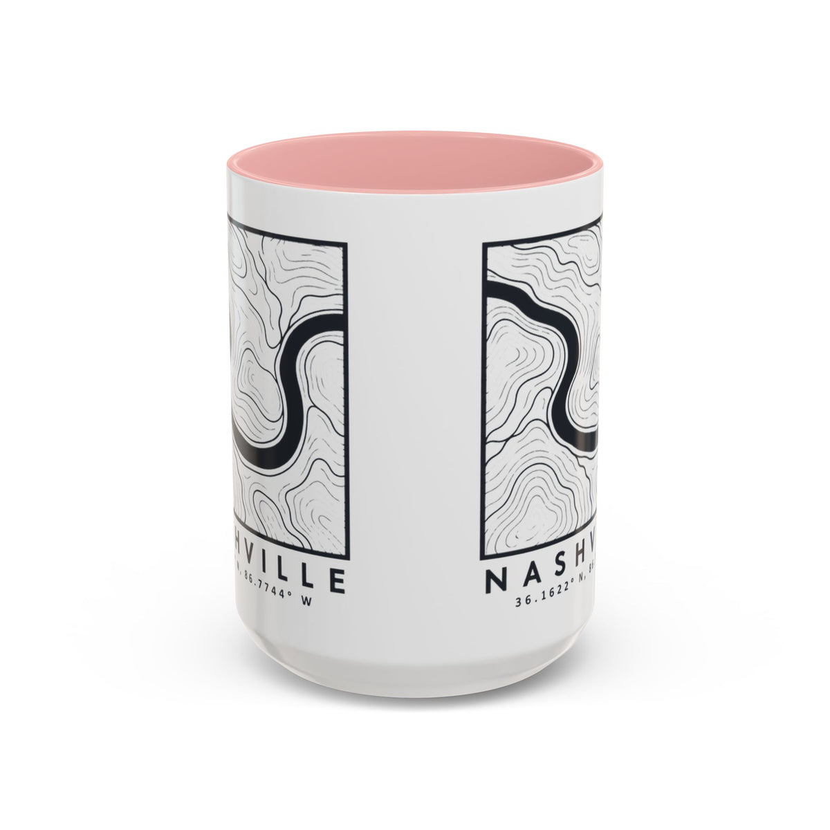 Nashville Topo Map Accent Mug