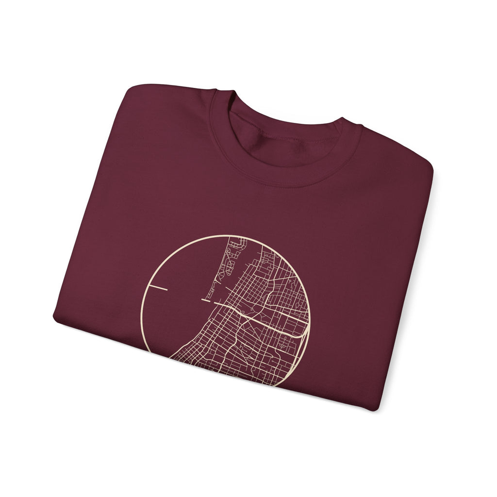 Memphis Street Map Crewneck Sweatshirt