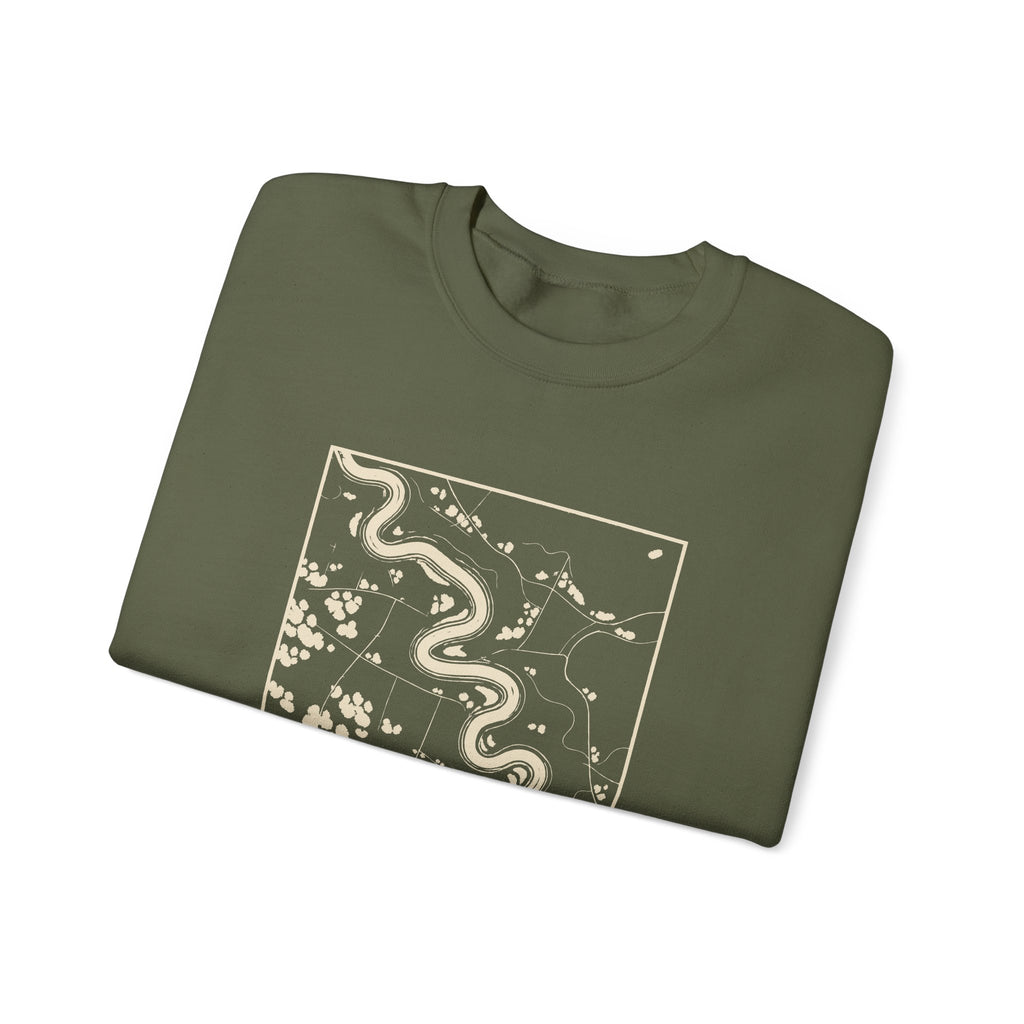 Murfreesboro Topo Map Crewneck Sweatshirt