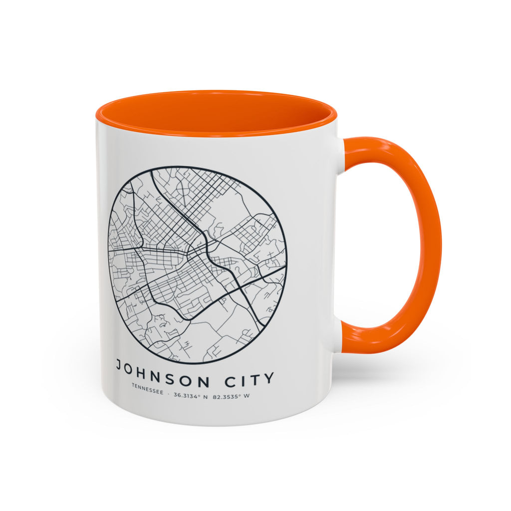 Johnson City Street Map Accent Mug