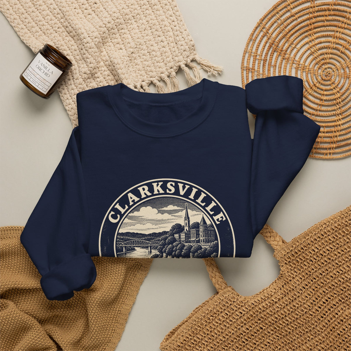 Clarksville Park Badge Crewneck Sweatshirt