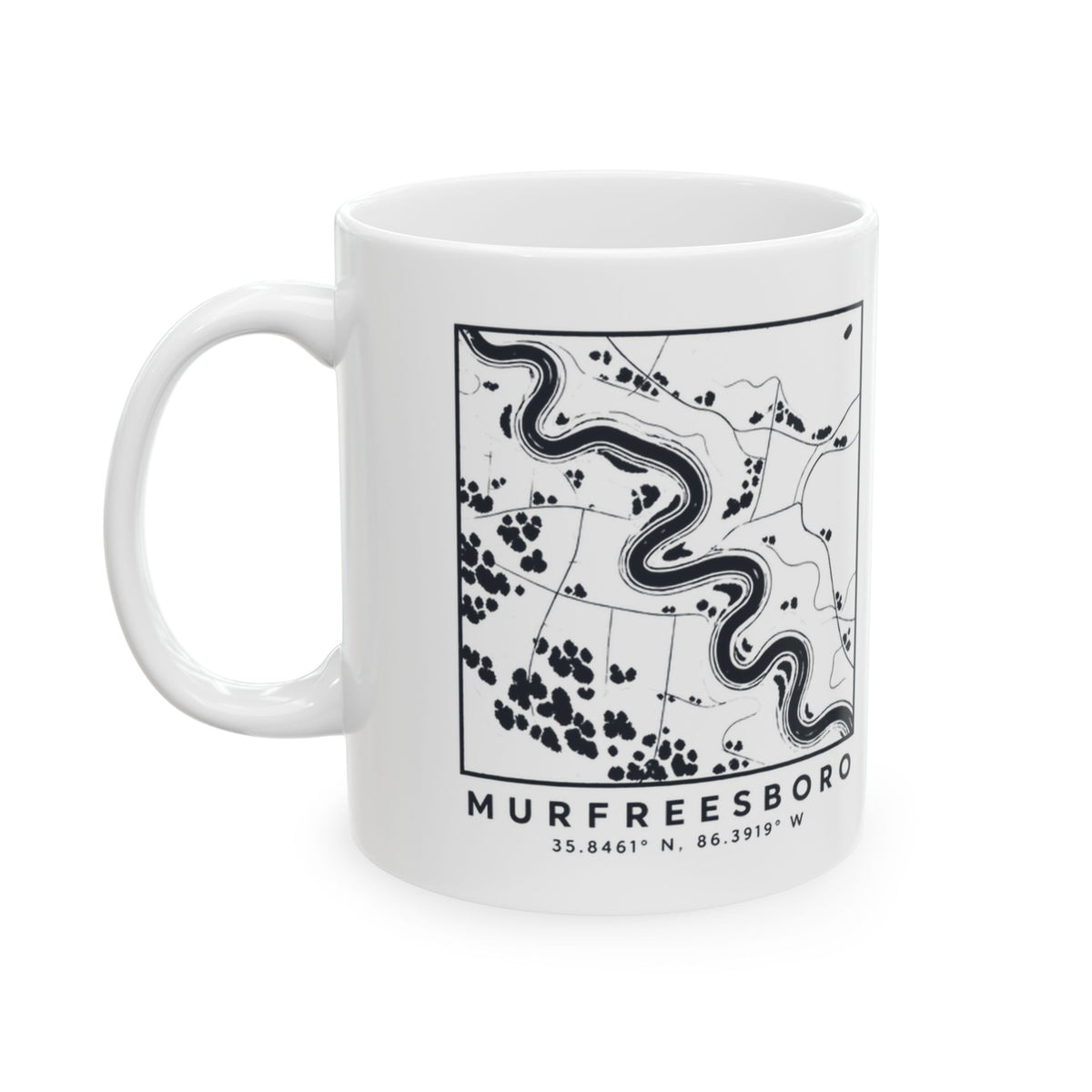 Murfreesboro Topo Map Mug
