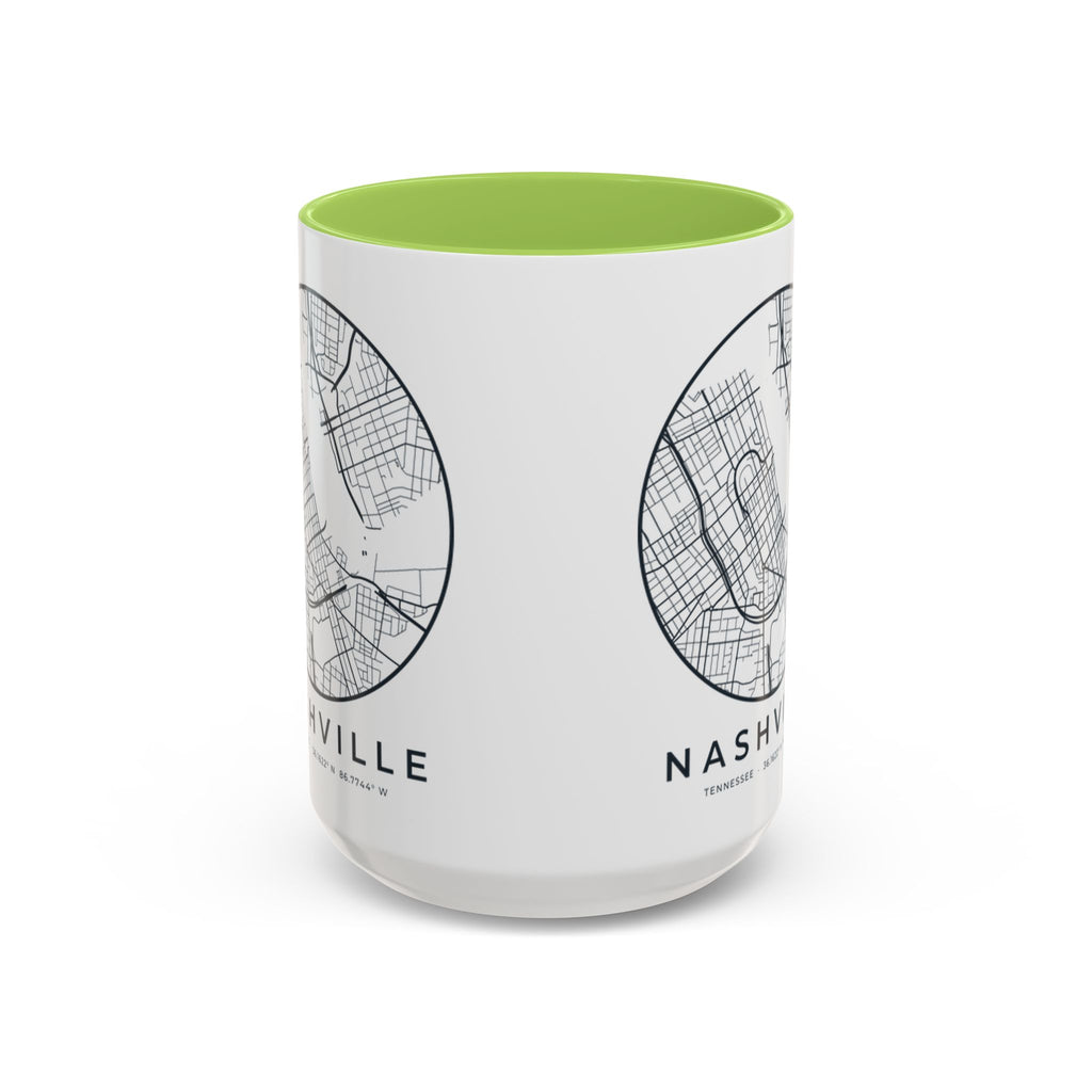 Nashville Street Map Accent Mug