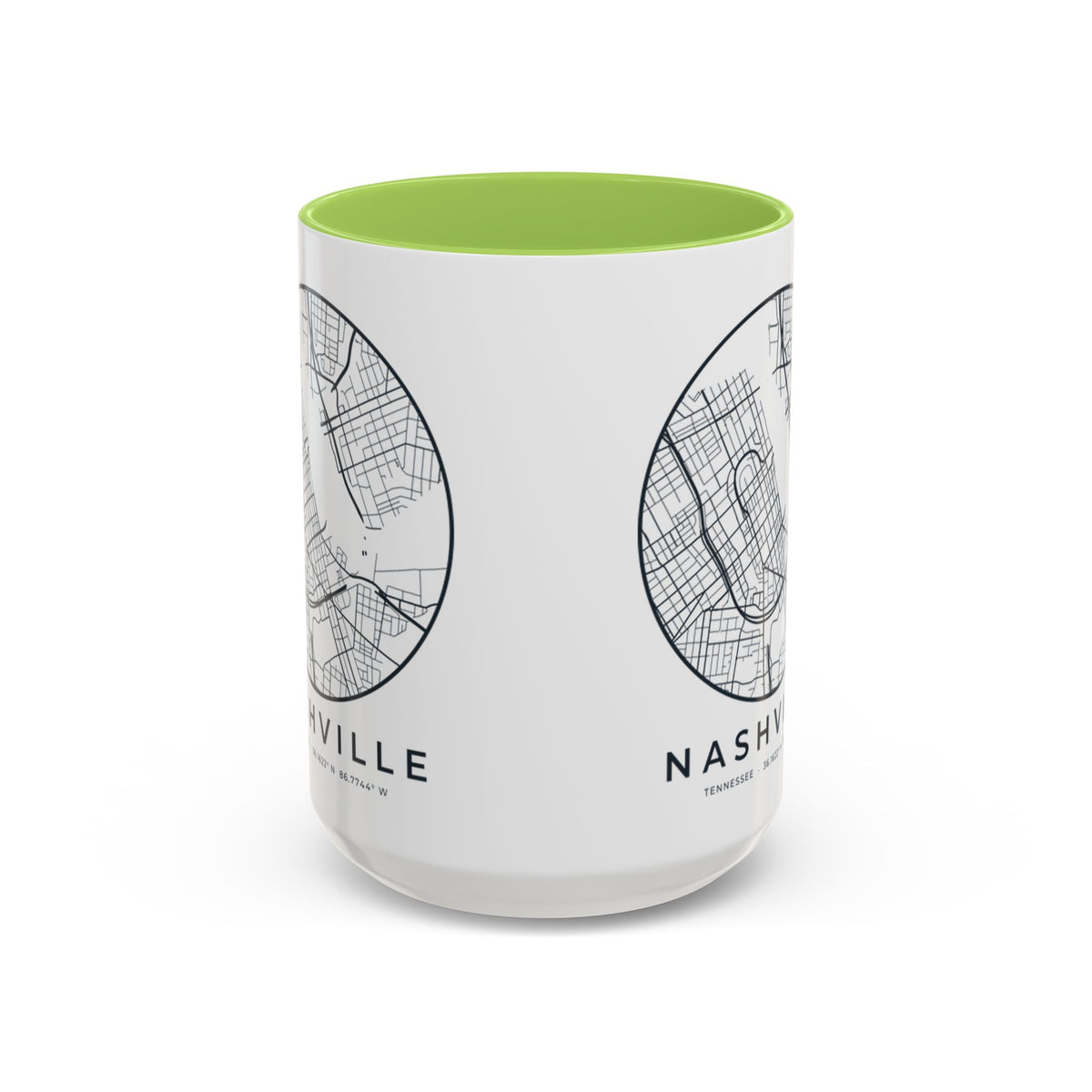 Nashville Street Map Accent Mug