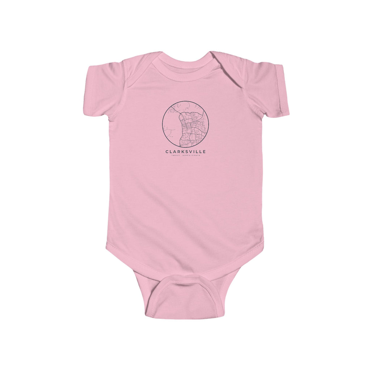 Clarksville Street Map Baby Bodysuit