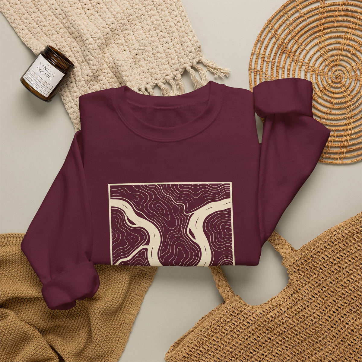 Knoxville Topo Map Crewneck Sweatshirt