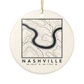 Nashville Topo Map Ornament