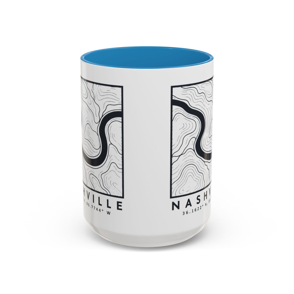 Nashville Topo Map Accent Mug
