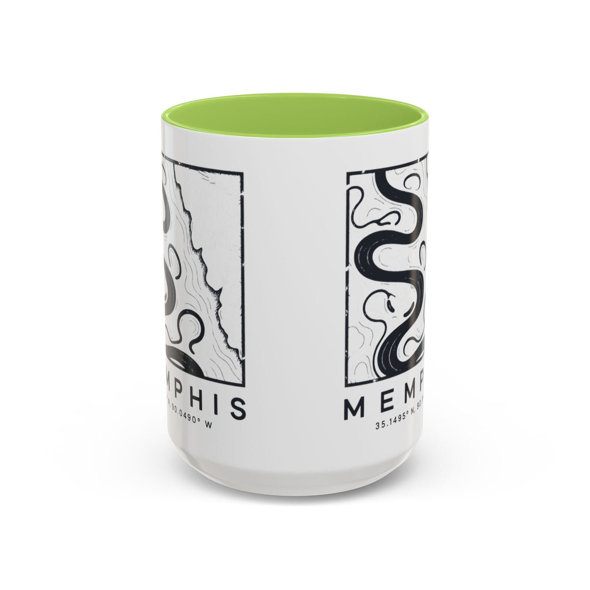 Memphis Topo Map Accent Mug