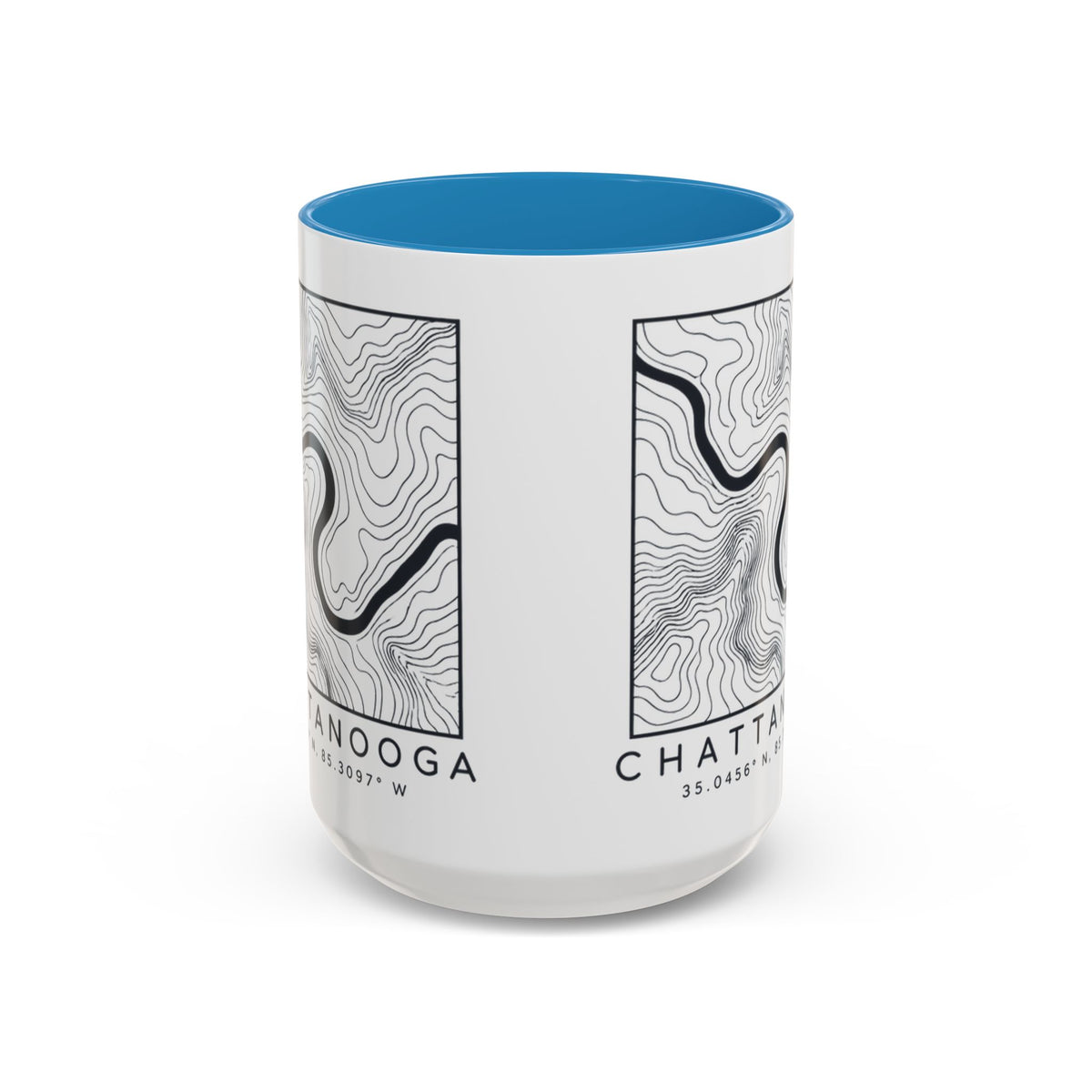 Chattanooga Topo Map Accent Mug