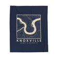 Knoxville Topo Map Blanket (Navy)