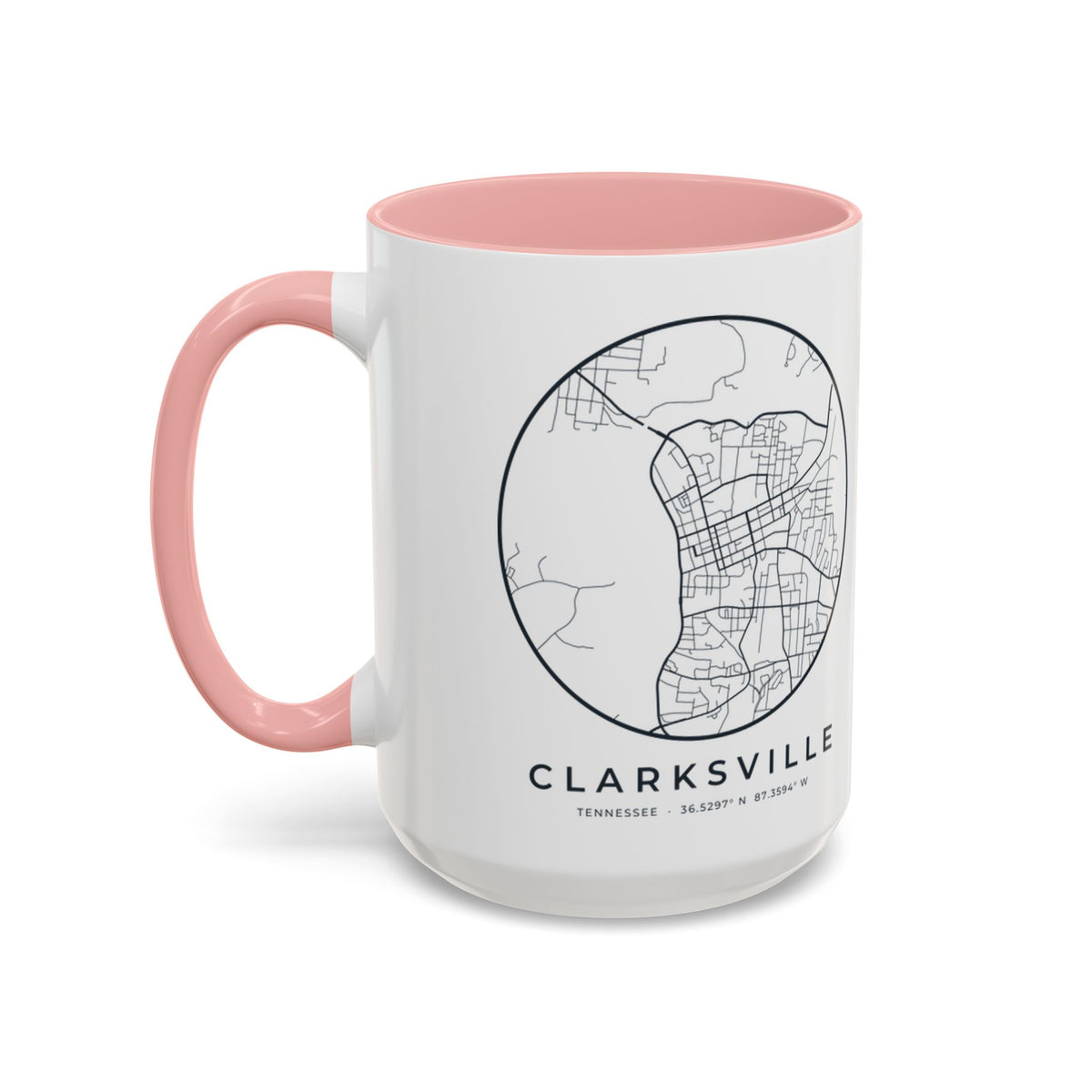 Clarksville Street Map Accent Mug