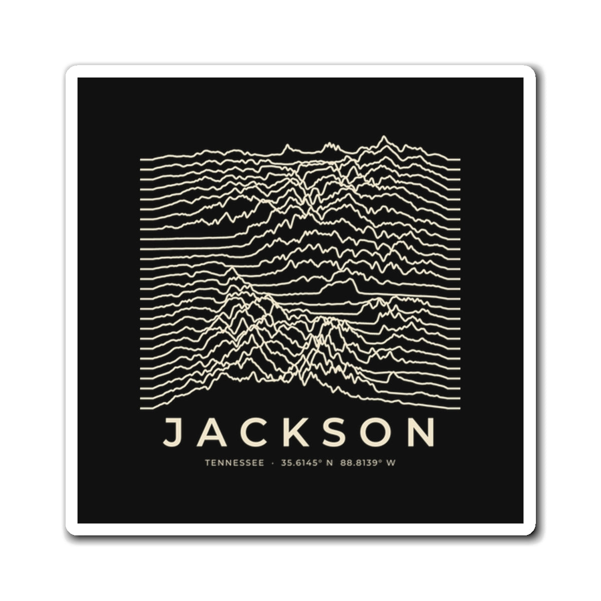 Jackson Ridgeline Magnet (Black)