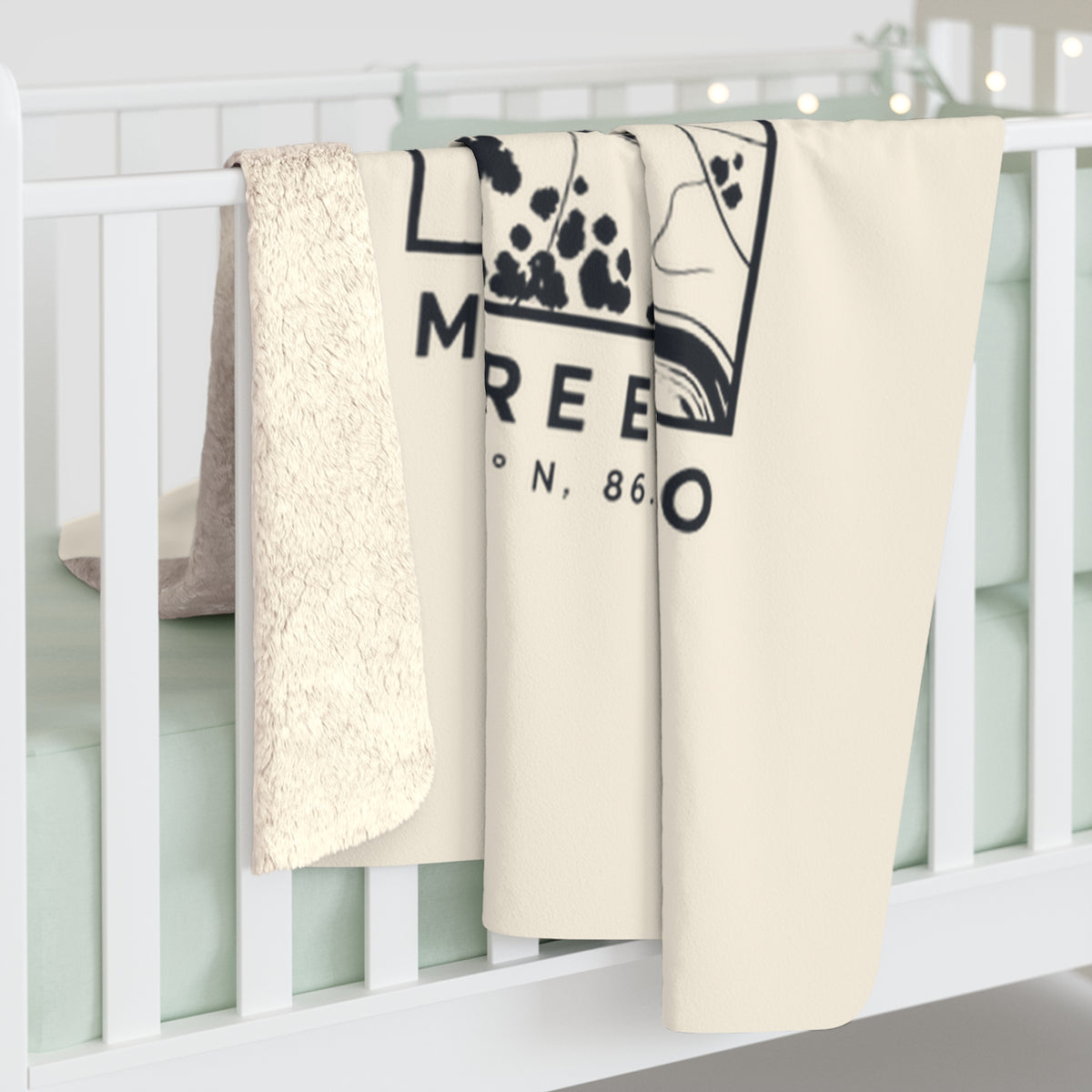 Murfreesboro Topo Map Sherpa Blanket
