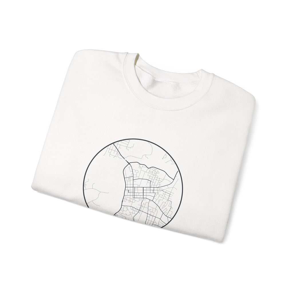 Clarksville Street Map Crewneck Sweatshirt