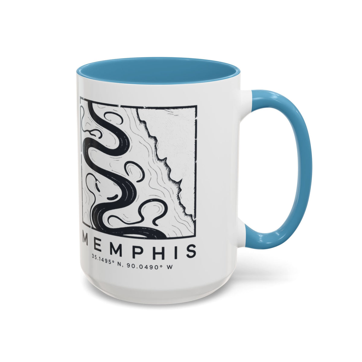 Memphis Topo Map Accent Mug