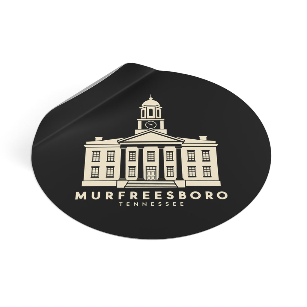 Murfreesboro Rutherford County Courthouse Sticker (Black)