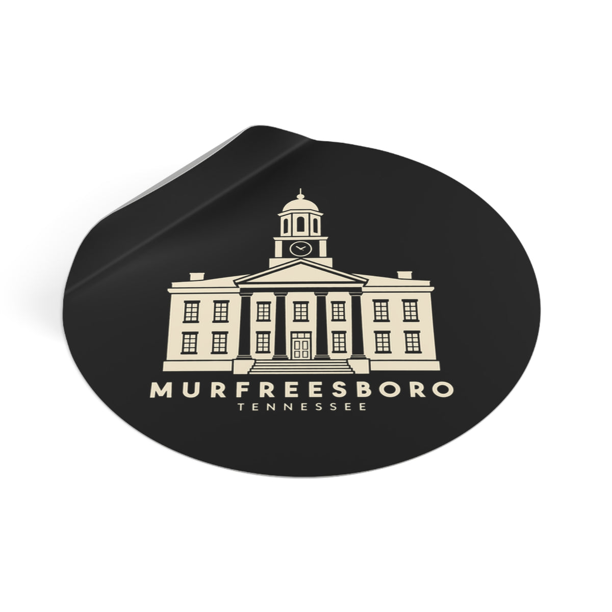 Murfreesboro Rutherford County Courthouse Sticker (Black)