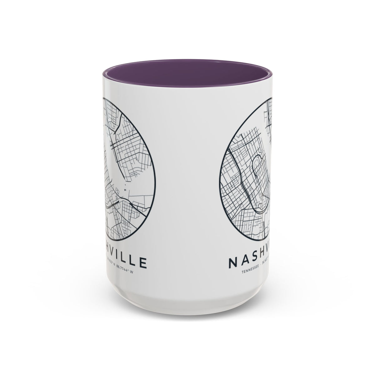 Nashville Street Map Accent Mug
