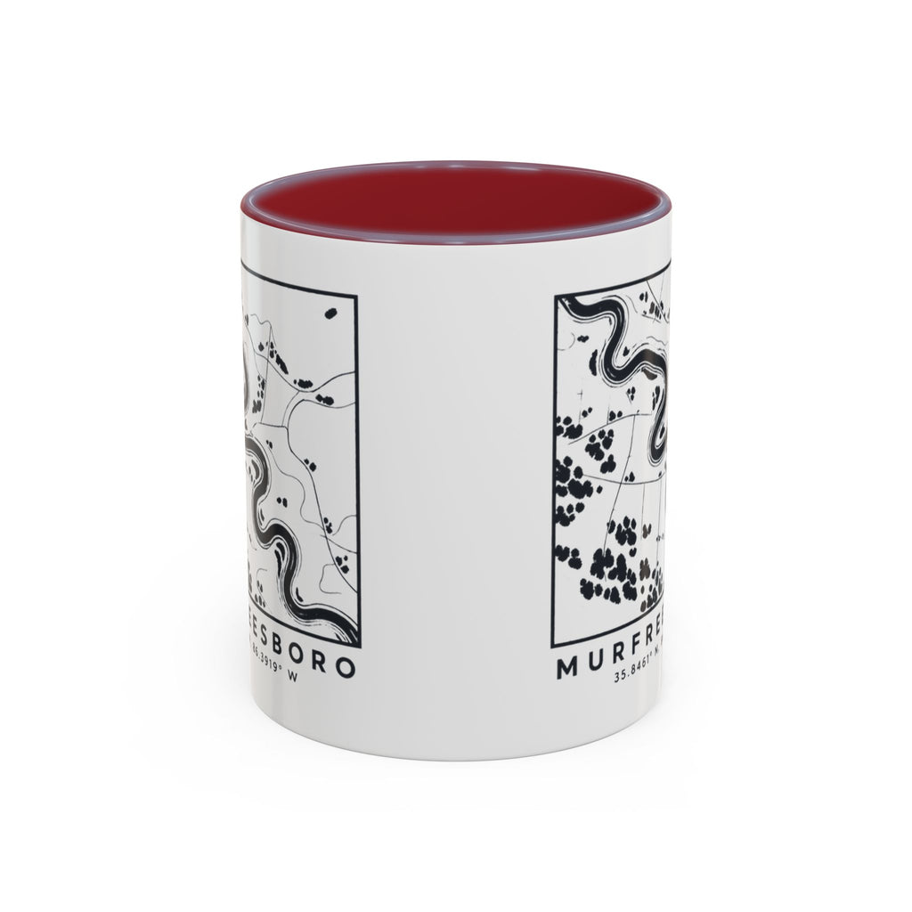 Murfreesboro Topo Map Accent Mug