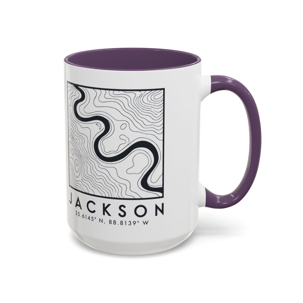 Jackson Topo Map Accent Mug