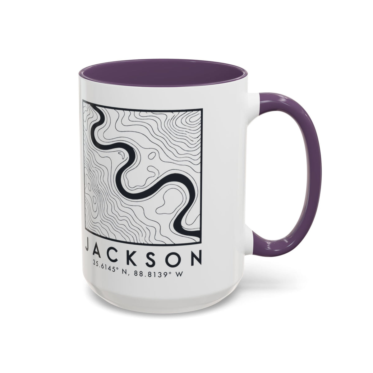 Jackson Topo Map Accent Mug