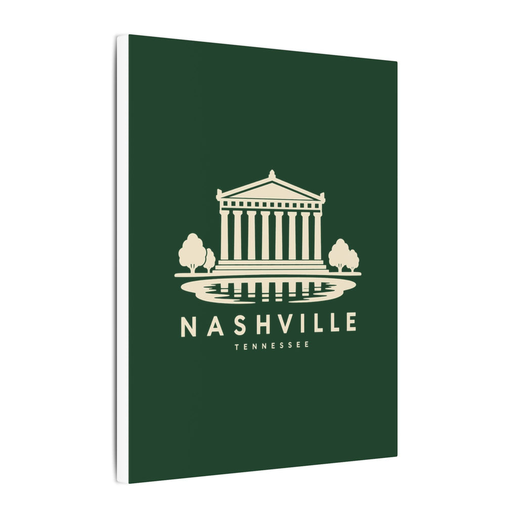 Nashville Parthenon Canvas Print (Forest Green)