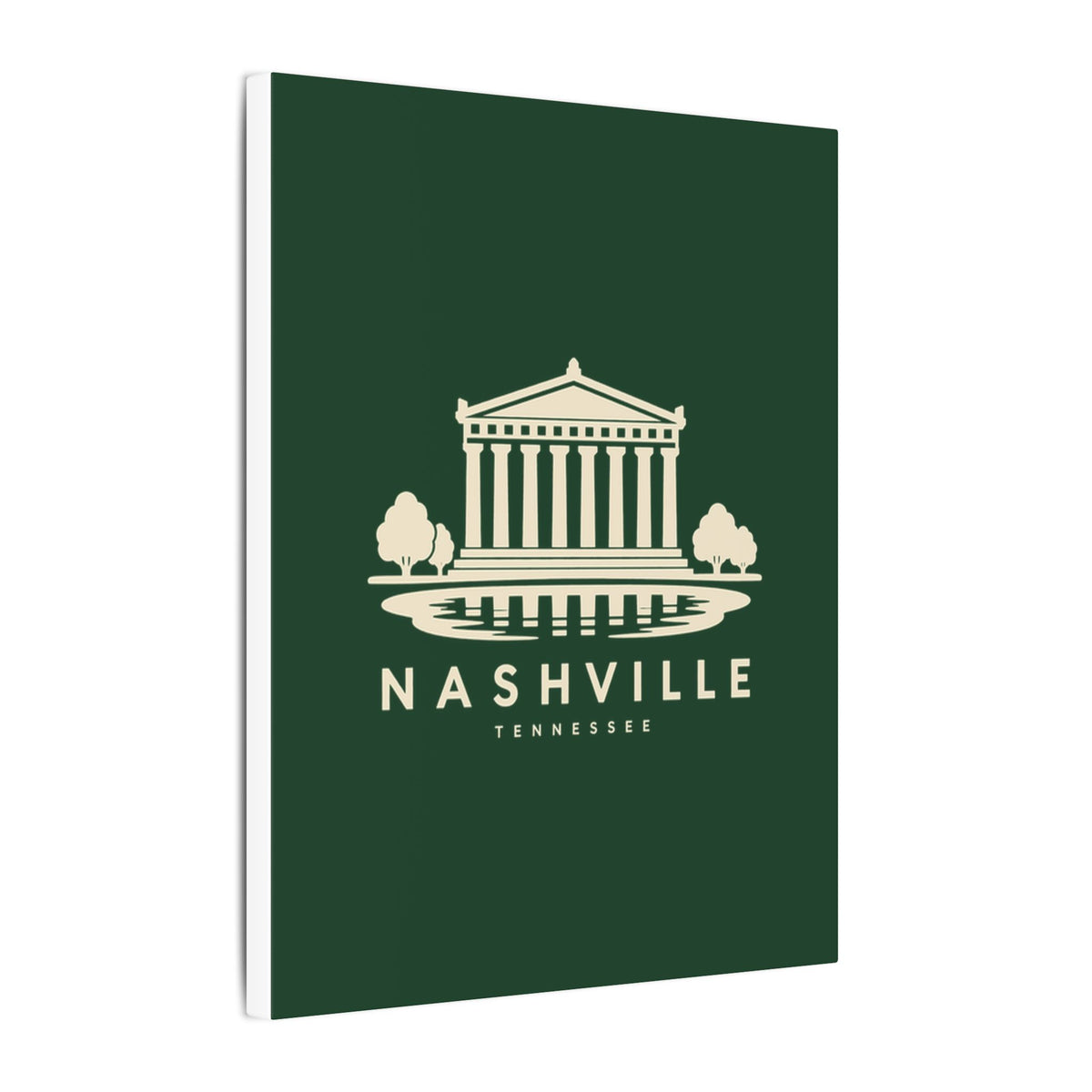 Nashville Parthenon Canvas Print (Forest Green)