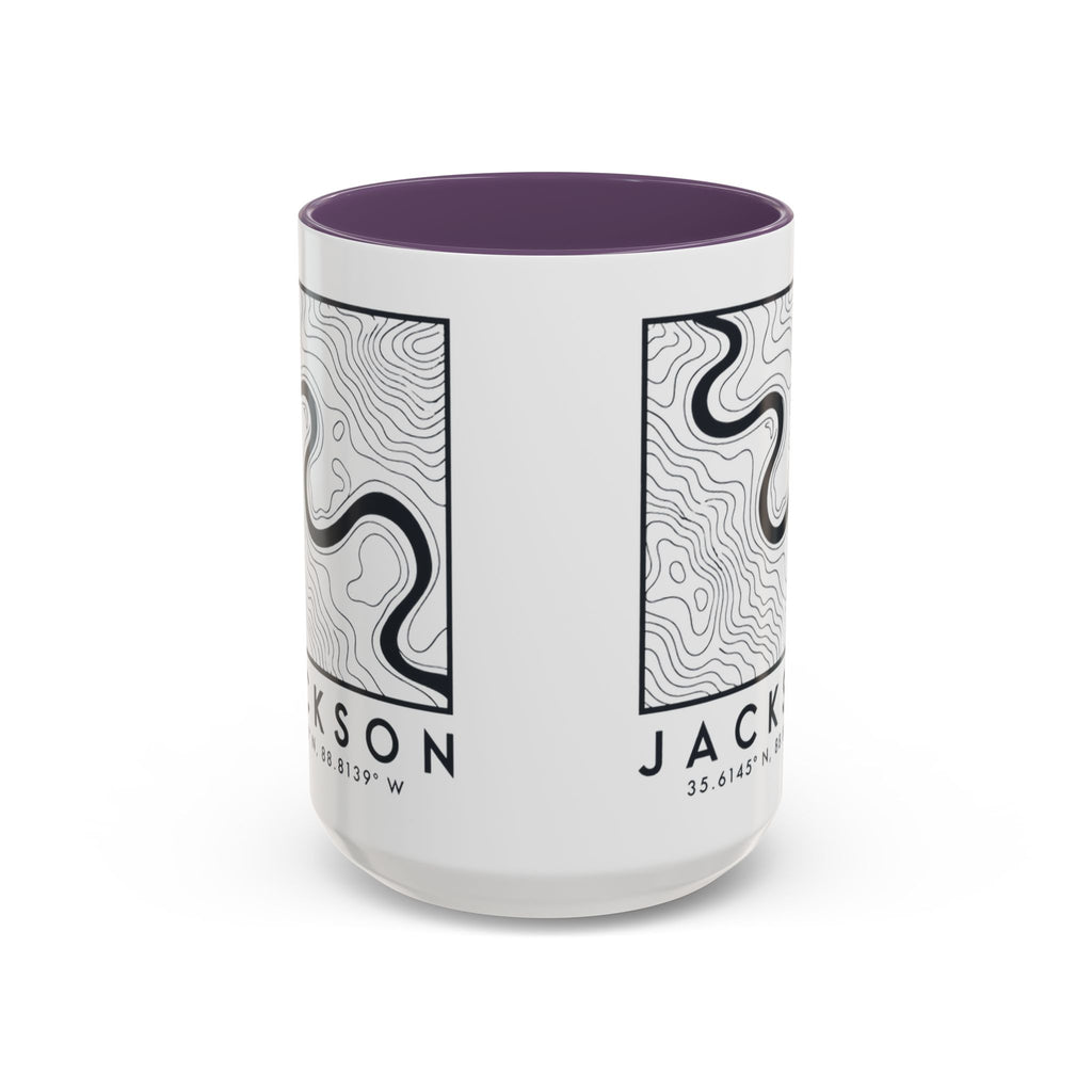 Jackson Topo Map Accent Mug